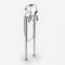 Milano Elizabeth - Traditional Freestanding Lever Bath Shower Mixer Tap with Hand Shower - Chrome and Black