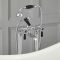 Milano Elizabeth - Traditional Freestanding Lever Bath Shower Mixer Tap with Hand Shower - Chrome and Black