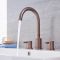 Milano Mirage - Modern 3 Tap-Hole Basin Mixer Tap - Oil Rubbed Bronze