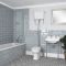 Milano Richmond - Traditional Bathroom Suite with Bath, High Level Toilet and Washstand Basin