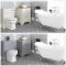 Milano Thornton - Traditional Bathroom Suite with Freestanding Bath, 645mm Vanity Unit with Countertop Basin and Back to Wall Toilet
