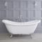 Milano Thornton - Traditional Bathroom Suite with Freestanding Bath, 1200mm Vanity Unit with Countertop Basins and Back to Wall Toilet