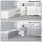 Milano Thornton - Traditional Bathroom Suite with Bath, 1200mm Vanity Unit and Back to Wall Toilet