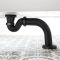 Milano Elizabeth - Traditional Shallow Seal Bath Trap and Outlet Pipe - Black