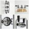 Milano Elizabeth - Chrome and Black Traditional Thermostatic Shower with Ceiling Mounted Shower Head and Riser Rail (2 Outlet)