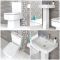 Milano Farington - Modern Close Coupled Toilet and Pedestal Basin Set