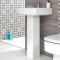 Milano Farington - Modern Close Coupled Toilet and Pedestal Basin Set