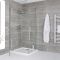 Milano Portland - Chrome Hinged Double Door Corner Shower Enclosure with Tray - Choice of Size
