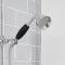 Milano Elizabeth - Chrome and Black Traditional Thermostatic Shower with Round Hand Shower and Riser Rail (1 Outlet)