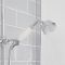 Milano Elizabeth - Chrome and White Traditional Thermostatic Shower with Diverter, Riser Rail and Bath Spout (2 Outlet)
