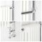 Milano Elizabeth - White Traditional Heated Towel Rail - 1510mm x 510mm  (With Overhanging Rail)