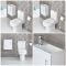 Milano Ballam - Close Coupled Toilet and 400mm Wall Hung Vanity Unit with Slimline Basin - Choice of Finish