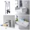 Milano Elswick - Complete Modern Cloakroom Suite with Mono Basin Tap