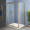 Milano Monet - Antique Brass Corner Sliding Door Shower Enclosure with Tray - Choice of Sizes