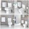 Milano Farington - Close Coupled Toilet and 400mm Wall Hung Vanity Unit with Slimline Basin - Choice of Finish