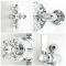 Milano Elizabeth - Traditional Triple Exposed Thermostatic Shower Valve - Chrome and White