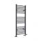 Milano Artle Dual Fuel - Anthracite Curved Heated Towel Rail - 1200mm x 500mm