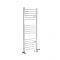 Milano Ive Dual Fuel - White Curved Heated Towel Rail - 1200mm x 500mm