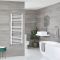 Milano Ive Dual Fuel - White Curved Heated Towel Rail - Choice of Size