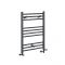 Milano Artle Dual Fuel - Anthracite Straight Heated Towel Rail - 800mm x 600mm