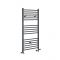 Milano Artle Dual Fuel - Anthracite Straight Heated Towel Rail - 1200mm x 600mm