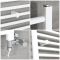 Milano Ive Dual Fuel - White Straight Heated Towel Rail - Choice of Size