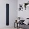 Milano Aruba Flow - Anthracite Vertical Middle Connection Designer Radiator - 1600mm x 236mm (Double Panel)