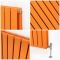 Milano Alpha - Sunset Orange Vertical Designer Radiator - 1780mm Tall (Double Panel) - Choice Of Width