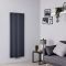 Milano Aruba Flow - Anthracite Vertical Middle Connection Designer Radiator - Choice of Size