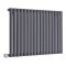 Milano Aruba Electric - Anthracite Horizontal Designer Radiator - 635mm Tall - Choice of Size, Thermostat and Cable Cover - Plug-In and Hardwired Options