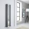 Milano Icon - Anthracite Vertical Designer Radiator with Mirror - Choice of Size