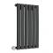 Milano Alpha Electric - Black Horizontal Designer Radiator - 635mm Tall (Single Panel) - Choice of Size and Heating Element - Plug-In and Hardwired Options