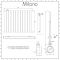 Milano Alpha Electric - Black Horizontal Designer Radiator - 635mm x 840mm (Single Panel)