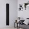 Milano Aruba Slim Electric - Black Vertical Designer Radiator - Choice of Size, Thermostat and Cable Cover - Plug-In and Hardwired Options