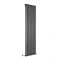 Milano Alpha - Black Flat Panel Vertical Designer Radiator - 1600mm x 490mm (Single Panel)