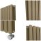 Milano Aruba Electric - Elk Brown Vertical Designer Radiator - Choice of Size, Thermostat and Cable Cover