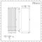 Milano Riso - Anthracite Vertical Designer Radiator - 1800mm x 600mm (Single Panel)