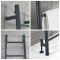 Milano Indus - Anthracite Floor-Standing Ladder Heated Towel Rail - 1800mm x 500mm