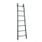 Milano Indus - Black Floor-Standing Ladder Heated Towel Rail - 1800mm x 500mm