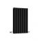Milano Aruba - Black Horizontal Designer Radiator - 635mm x 413mm (Double Panel)