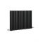 Milano Aruba - Black Horizontal Designer Radiator - 635mm x 826mm (Double Panel)
