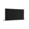 Milano Aruba - Black Horizontal Designer Radiator - 635mm x 1180mm (Double Panel)
