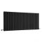 Milano Aruba - Black Horizontal Designer Radiator - 635mm x 1416mm (Double Panel)