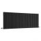 Milano Aruba - Black Horizontal Designer Radiator - 635mm x 1647mm (Double Panel)