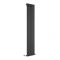 Milano Alpha - Black Flat Panel Vertical Designer Radiator - 1600mm x 350mm