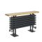 Milano Windsor - Anthracite Horizontal Traditional Column Bench Radiator - 480mm x 850mm