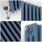 Milano Windsor - Deep Sea Blue Horizontal Traditional Triple Column Radiator - Choice of Size
