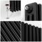 Milano Windsor - Midnight Black 1800mm Vertical Traditional Triple Column Radiator - Choice of Size