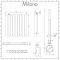 Milano Alpha Electric - White Horizontal Single Designer Radiator - 635mm x 630mm (Single Panel)