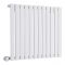Milano Alpha Electric - White Horizontal Designer Radiator - 635mm Tall (Single Panel) - Choice of Size and Heating Element - Plug-In and Hardwired Options